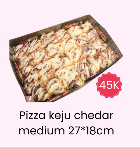Pizza Keju Chedar Medium 27 x 18 cm